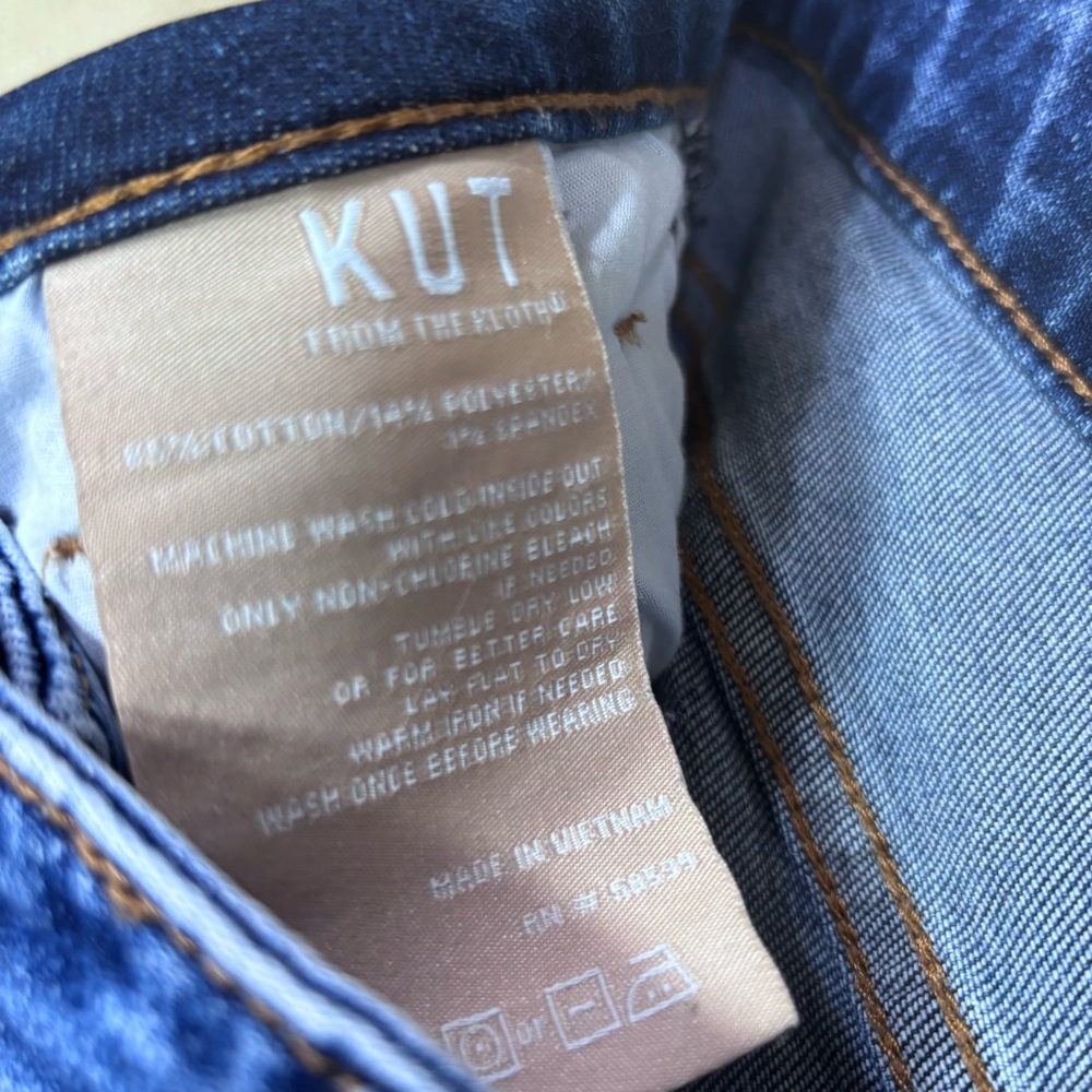 Kut From The Kloth Charlotte High Rise Culotte Denim Jeans Women’s 10 Wide Leg - Picture 9 of 9